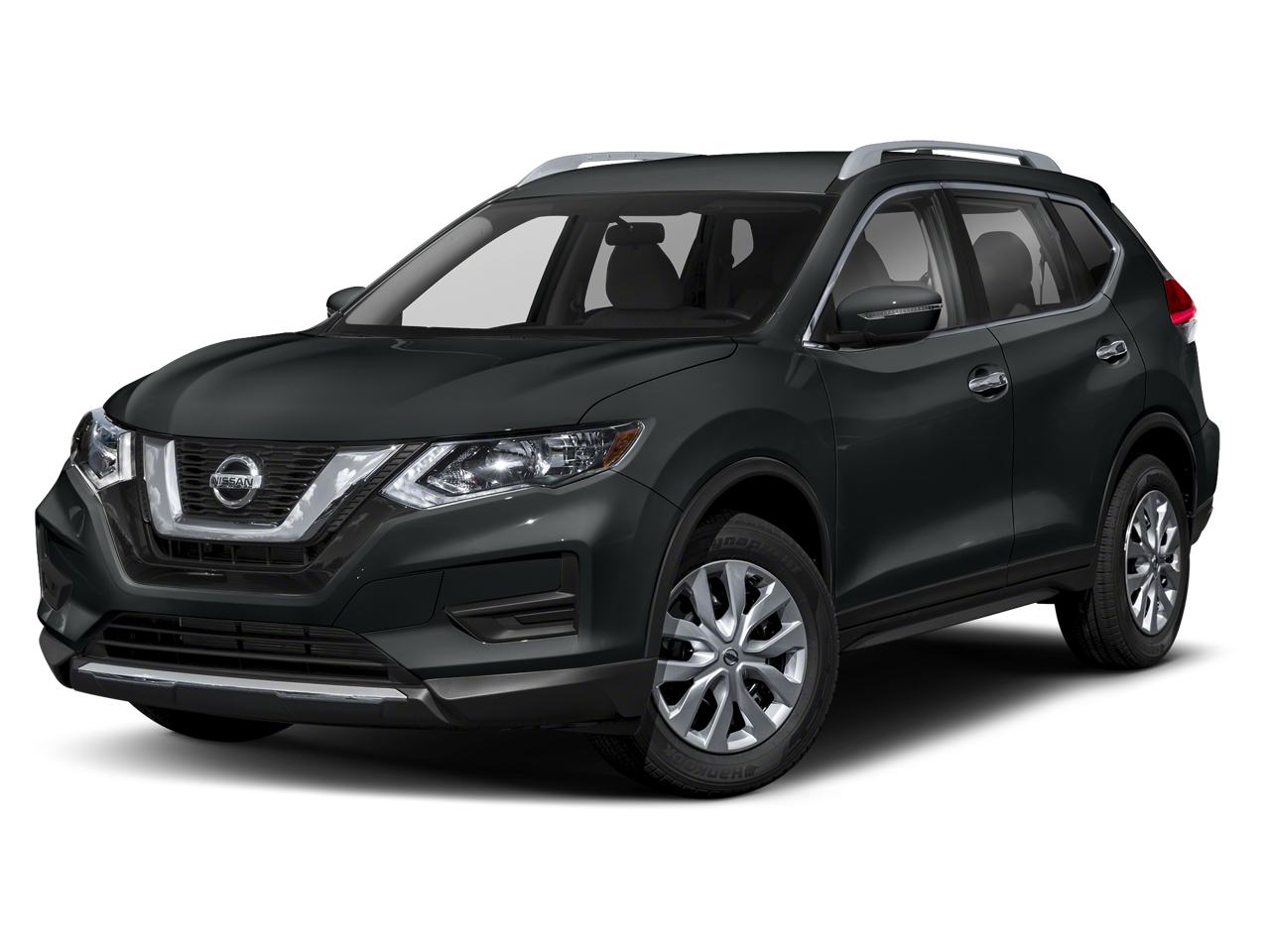 2019 Nissan Rogue SV in Magnetic Black Pearl — front three-quarter view