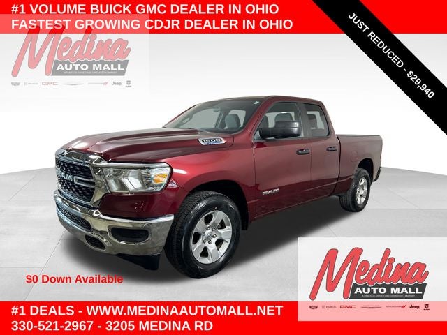 2023 RAM 1500 Big Horn/Lone Star in Delmonico Red Pearlcoat — front three-quarter view