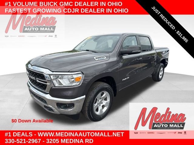 2023 RAM 1500 Big Horn/Lone Star in Granite Crystal Metallic Clearcoat — front three-quarter view