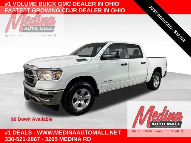 2023 RAM 1500 Big Horn/Lone Star in Bright White Clearcoat — front three-quarter view