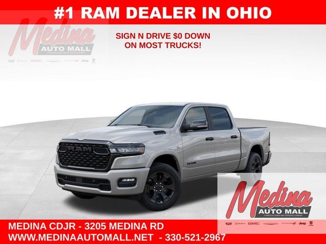 2026 RAM 1500 Big Horn/Lone Star in Silver Zynith Exterior Paint — front three-quarter view