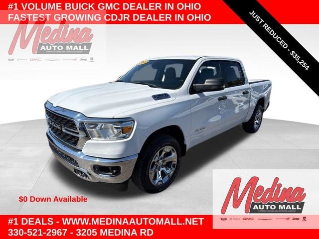 2023 RAM 1500 Big Horn/Lone Star in Bright White Clearcoat — front three-quarter view
