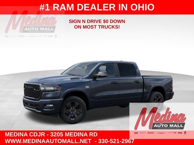 2026 RAM 1500 Big Horn/Lone Star in Forged Blue Metallic Exterior Paint — front three-quarter view