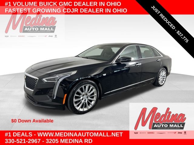 2019 Cadillac CT6 3.6L Luxury in Black Raven — front three-quarter view
