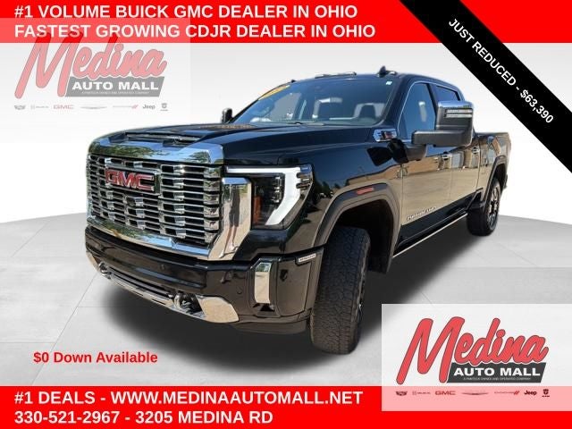 2024 GMC Sierra 2500HD Denali in Onyx Black — front three-quarter view