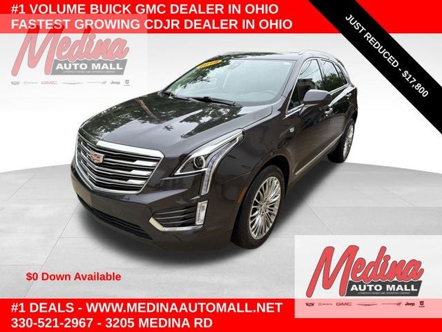 2018 Cadillac XT5 Luxury in Dark Granite Metallic — front three-quarter view