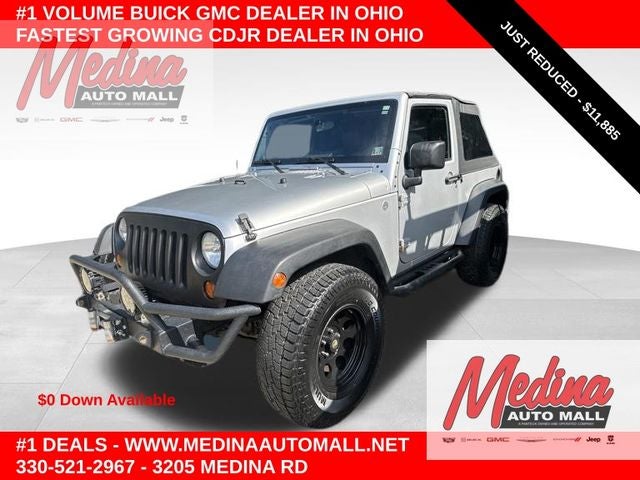 2007 Jeep Wrangler X in Bright Silver Metallic Clearcoat/Black Soft Top — front three-quarter view