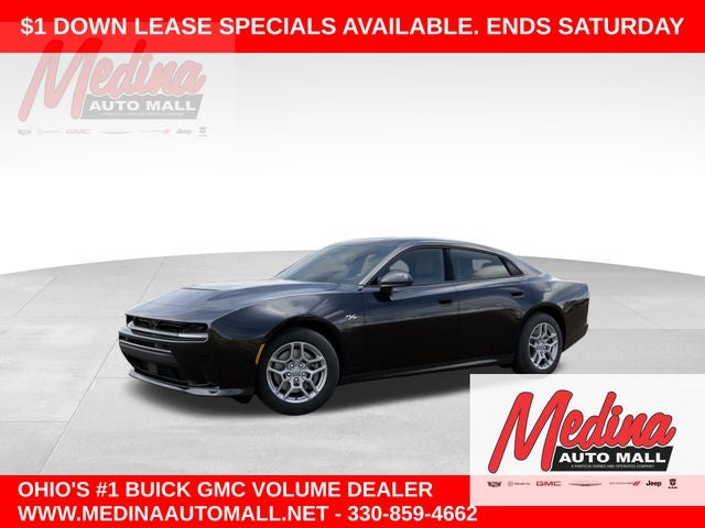 2026 Dodge Charger R/T in Diamond Black Crystal Pearlcoat — front three-quarter view