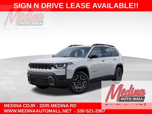 2026 Jeep Cherokee Limited in Bright White Clear-Coat Exterior Paint — front three-quarter view