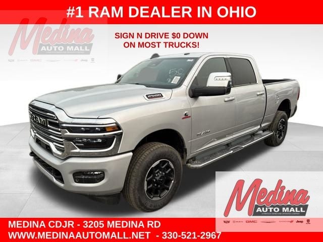 2026 RAM 2500 Laramie in Silver-Zynith Exterior Paint — front three-quarter view