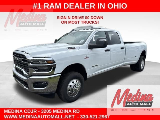 2026 RAM 3500 Big Horn in Bright White Clear-Coat Exterior Paint — front three-quarter view