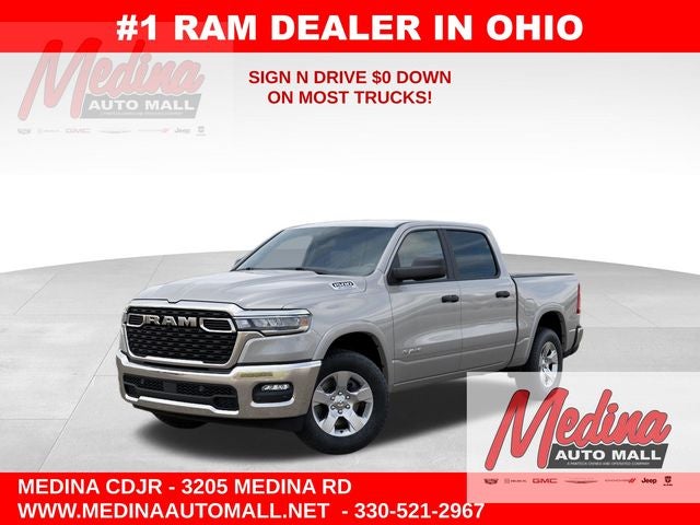 2026 RAM 1500 Big Horn/Lone Star in Silver Zynith Exterior Paint — front three-quarter view
