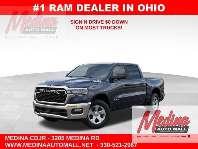 2026 RAM 1500 Big Horn/Lone Star in Forged Blue Metallic Exterior Paint — front three-quarter view