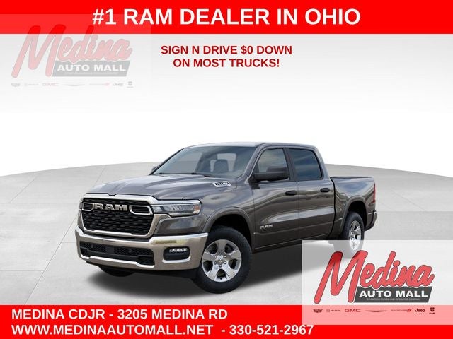 2026 RAM 1500 Big Horn/Lone Star in Granite Crystal Metallic Clear-Coat Exterior Paint — front three-quarter view