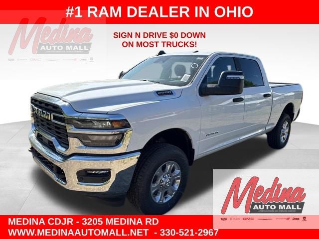 2026 RAM 2500 Big Horn in Bright White Clear-Coat Exterior Paint — front three-quarter view