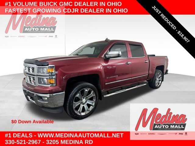 2015 Chevrolet Silverado 1500 LTZ 2LZ in Deep Ruby Metallic — front three-quarter view