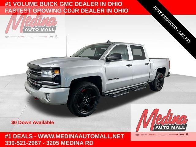 2018 Chevrolet Silverado 1500 LTZ 2LZ in Silver Ice Metallic — front three-quarter view