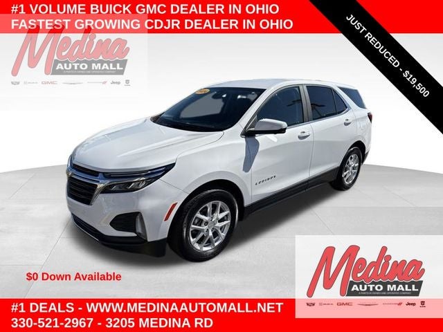 2024 Chevrolet Equinox LT in Summit White — front three-quarter view