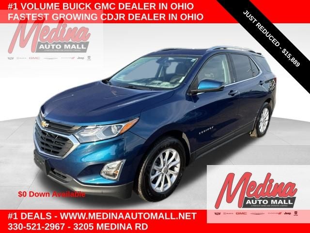 2019 Chevrolet Equinox LT in Pacific Blue Metallic — front three-quarter view