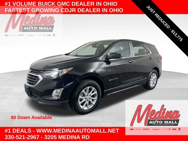 2021 Chevrolet Equinox LT in Mosaic Black Metallic — front three-quarter view