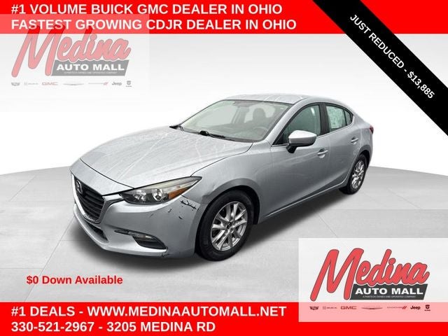 2017 Mazda Mazda3 Sport in Sonic Silver Metallic — front three-quarter view