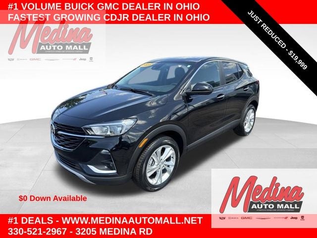 2023 Buick Encore GX Preferred in Ebony Twilight Metallic — front three-quarter view
