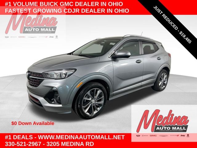 2023 Buick Encore GX Select in Moonstone Gray Metallic — front three-quarter view