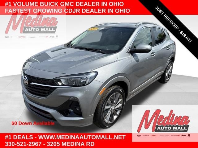 2023 Buick Encore GX Select in Moonstone Gray Metallic — front three-quarter view