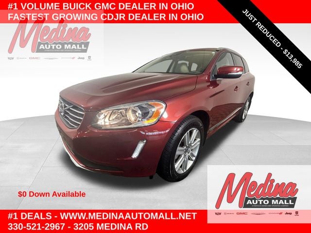 2016 Volvo XC60 T6 Drive-E in Flamenco Red Metallic — front three-quarter view